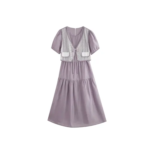 SIXUSICHOU Короткий рукав Платье Женское