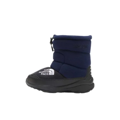 BOOTIE VII Polartec x The North Face Nuptse MID Топ Детские ботинки Синий черный Children Aged 3 7 Лет