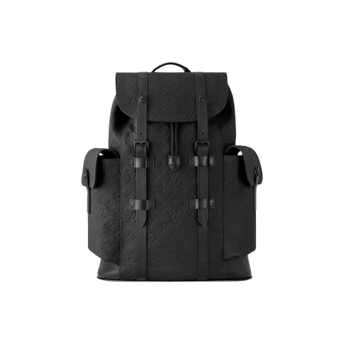 LOUIS VUITTON CHRISTOPHER Коровья кожа Рюкзак Средний Мужской Черный