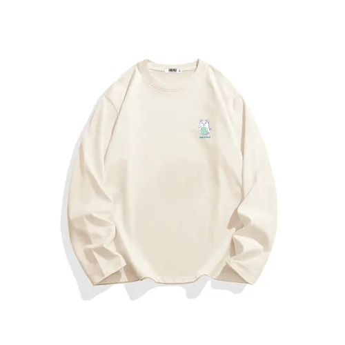 ONE PIECE Круглый вырез Прямой крой Длинный рукав Т-рубашка Унисекс