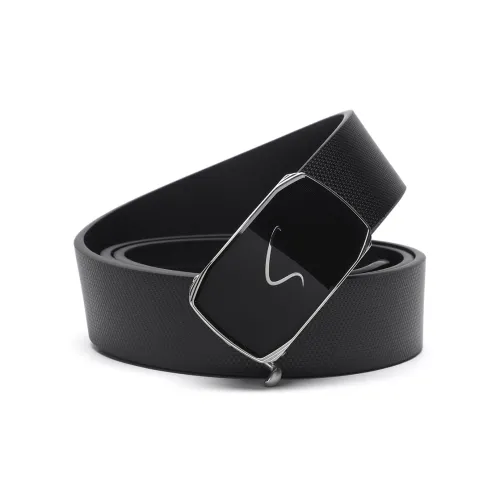 SATCHI Ремни из коровьей кожи Мужской Черный 3,4CM