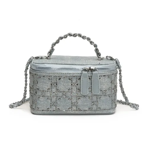 morellybear ПУ (полиуретан) Коробка Сумка Сумка через плечо Сумка для женщин Синий Серебряный