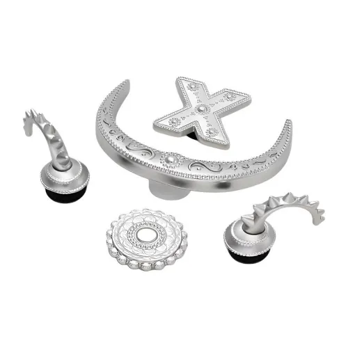 Crocs Аксессуары для обуви из цинкового сплава Унисекс Серебряный