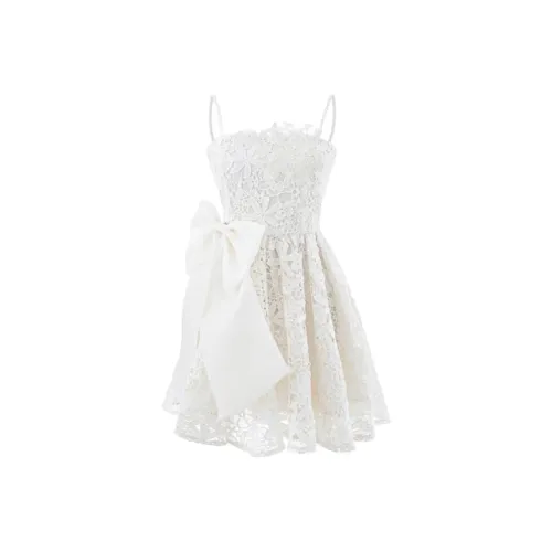 BIFH Молоко Белый Женские Слип Платья