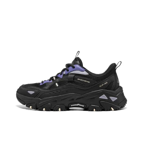 Skechers OUTDOOR WOMENS Кэжуал Низкий Топ Черный Фиолетовый Женский