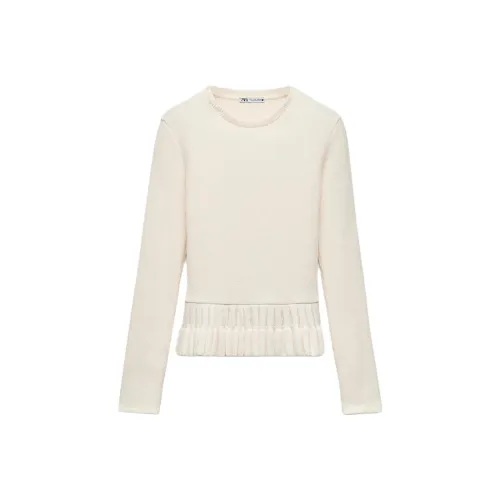 ZARA Бежевые Женские Свитеры