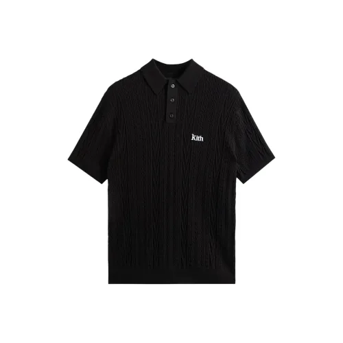 KITH Collaboration Мужская Поло Рубашка Черного Цвета