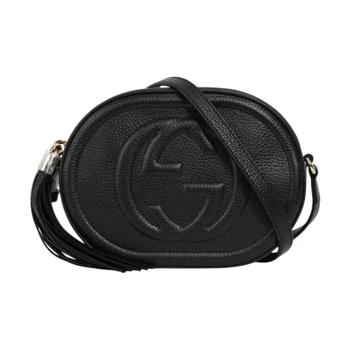 GUCCI SOHO Совместная брендированная сумка из телячьей кожи плечо обычный женский черный