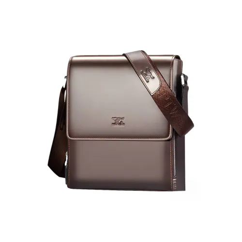 SEPTWOLVES Сумка через плечо из коровьей кожи мужская сумка кофейного черного цвета