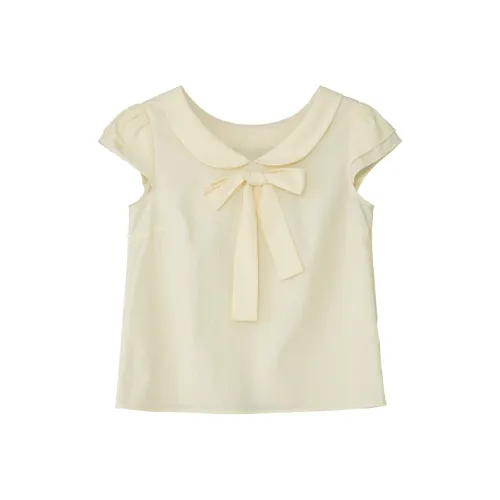 Fstudio Летний Корейский стиль Маленький Сладкий Бант Короткий рукав T-рубашка Женская