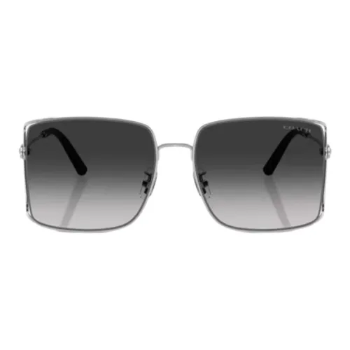 COACH Металл Квадратные Солнцезащитные очки Унисекс Серебряный