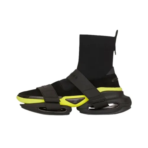 BALMAIN B Смелый Высокий Топ Повседневная Обувь Мужская Черная