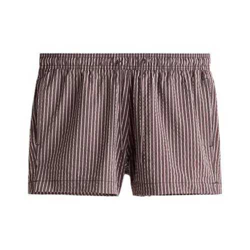 H&M Баклажан Фиолетовый/Белый Мужские Плавательные Шорты