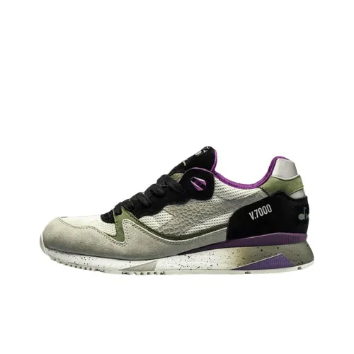 DIADORA V7000 Беговые кроссовки Низкий верх Белый Черный Фиолетовый Мужской