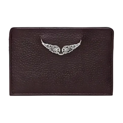 Zadig Voltaire Коровья кожа Держатель для карт Женский Темно-коричневый