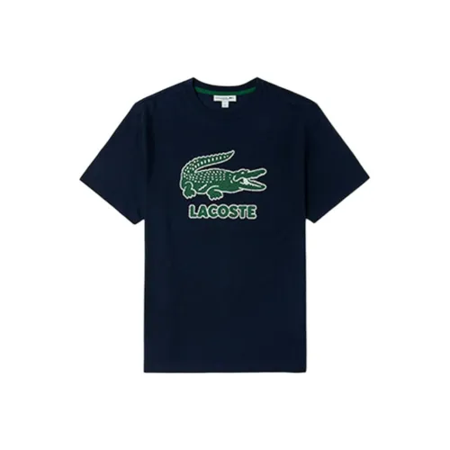LACOSTE Прямой крой T-рубашка Мужская Темно-синий