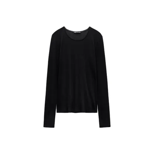 ZARA Черные Женские Т-рубашки