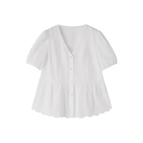 XIANGYING Цапельно-белый Женские Рубашки