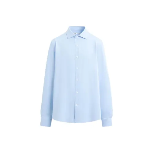 ZARA Небесно-голубой Мужские Рубашки