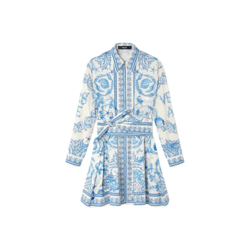 VERSACE JEANS Длинное платье с длинными рукавами женское