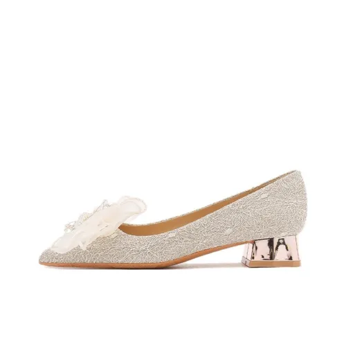 Lanza Грубый каблук Высокие каблуки Женские Светлый Абрикос