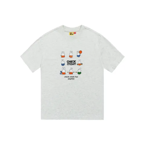 Checkitout Лето Повседневный Универсальный T-Рубашка Свободного кроя Унисекс