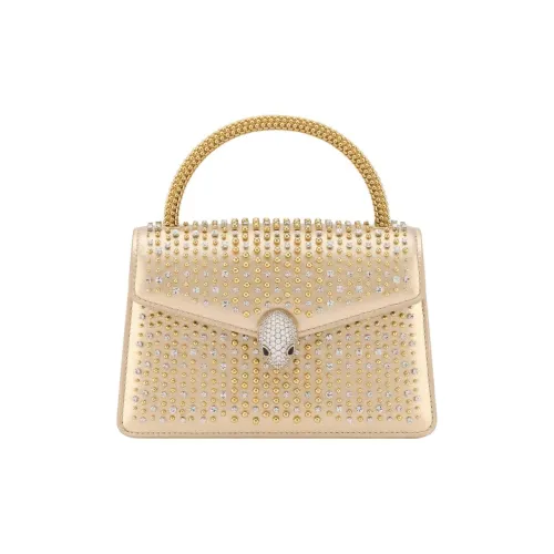BVLGARI SERPENTI Телячья кожа Сумка Мини Женская Золотая