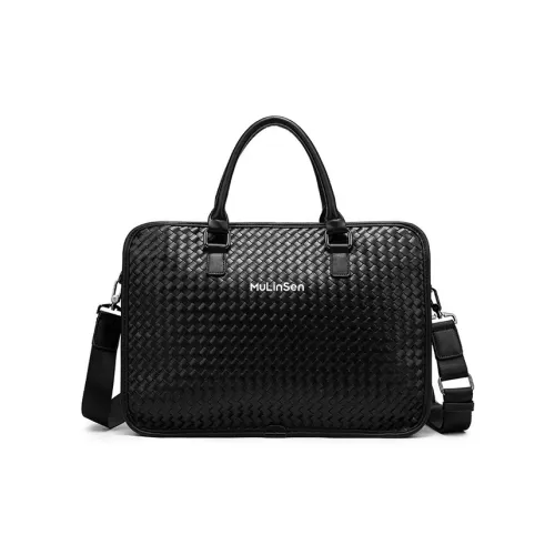 Mulinsen ПУ (полиуретан) Сумка для ноутбука Мужская Черная