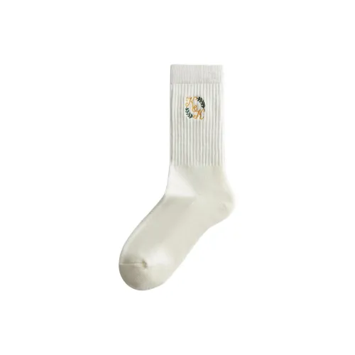 KITH Collaboration 1 Pack Beige Men's MID Shin Носки