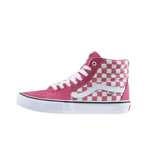 Vans Устойчивые к истиранию высокие кроссовки для скейтбординга Мужские Розовые