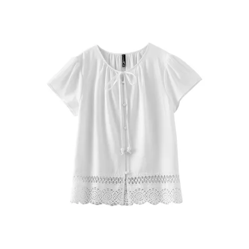 OUNIXUE Белые Женские Рубашки