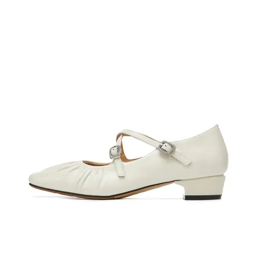 ST SAT Грубый каблук Туфли Мэри Джейн Женские