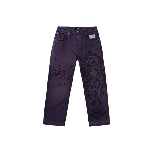 Revenge Джинсы Мужские Черные Фиолетовые