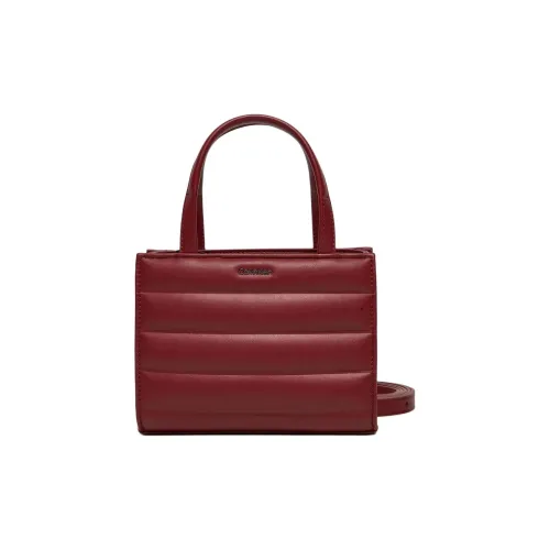 CALVIN KLEIN Полиэстер Тоут Сумка Сумка для покупок Сумка через плечо Сумка мини Женская Бордовая