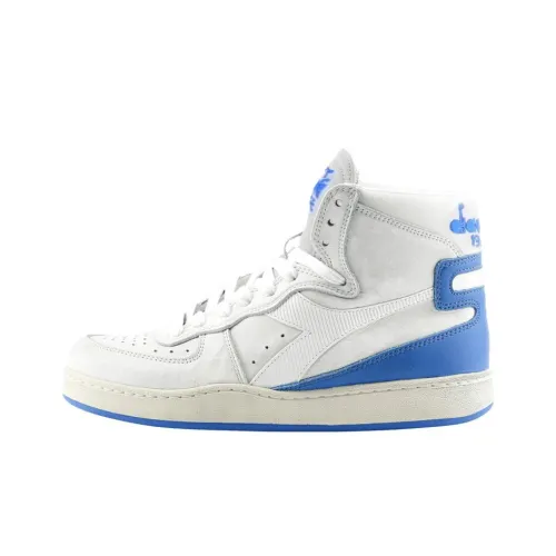 Diadora Mi Basket Износостойкие Высокие Топы Casual Мужские Белые и Синие