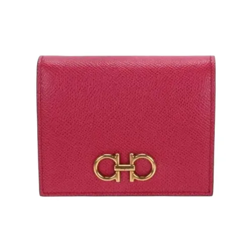 FERRAGAMO GANCINI Телячья кожа Кошелек Женские Exquisite Красный