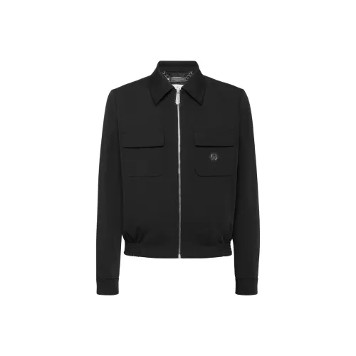 PHILIPP PLEIN Мужские черные куртки