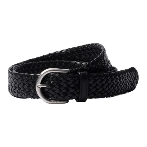 PRADA Кожаные ремни Мужской Серый 3,3 см