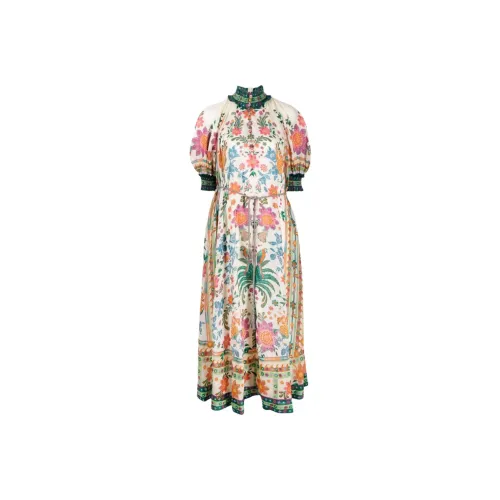 Zimmermann Многоцветные Женские Короткие Платья с Рукавами