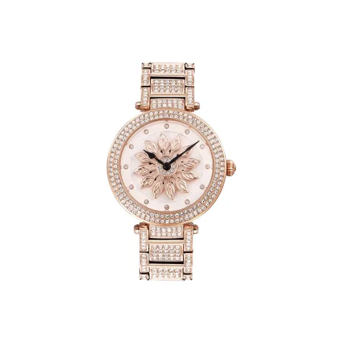 DAVENA Shining Adventure Collection Кварцевый механизм Eco Friendly Медный ремешок Часы Женские Розовый циферблат