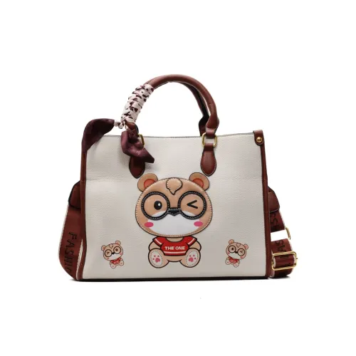 morellybear ПУ (полиуретан) Одно плечо Сумка Женская Бежевая и Кофейная