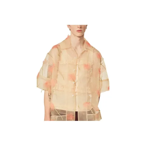 SIMONE ROCHA Мужские рубашки телесного цвета