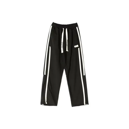 YOUSEKOO Черные Унисекс Повседневные Брюки