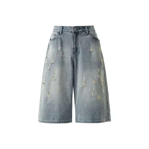 MEXISHION Синие Унисекс Джинсовые Шорты