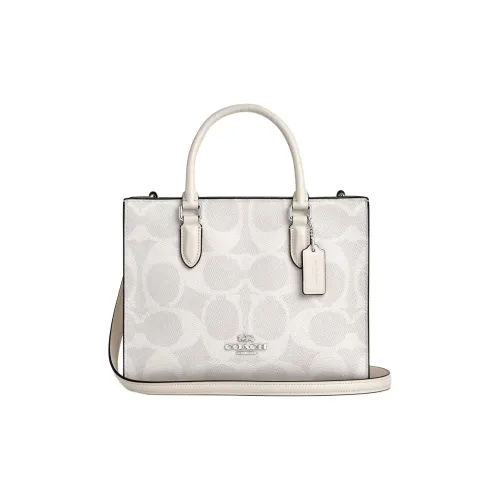 COACH Maggie Искусственная кожа Тоут Сумка Сумка для покупок Сумка через плечо Сумка Маленькая Женская Мел Белый