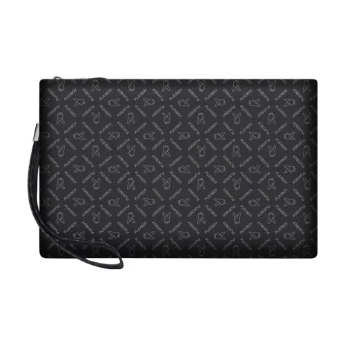 PLAYBOY Коллаборация ПВХ Клатч Средний Мужской Черный