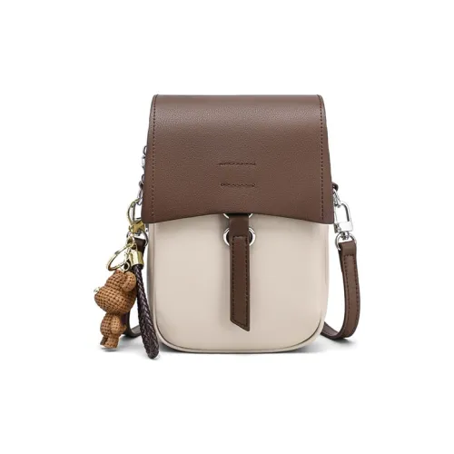 PESASRIE Чехол для телефона из коровьей кожи стандартный белый для женщин и кофейный