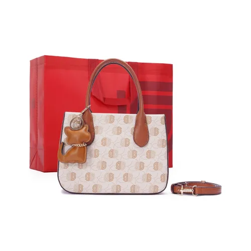 Dubaolu Синтетическая кожа Сумка Средний Женский Коричневый Призрачный Белый