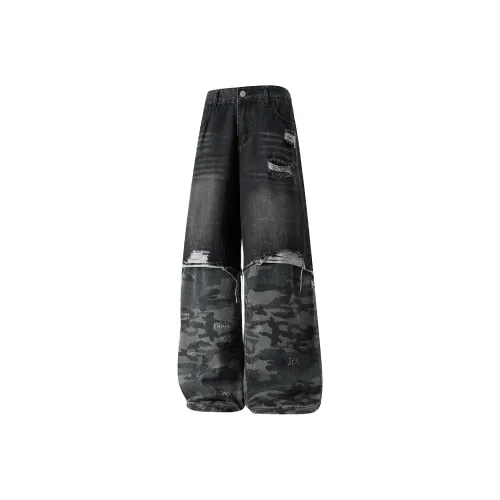 PEA Черные Унисекс Джинсы