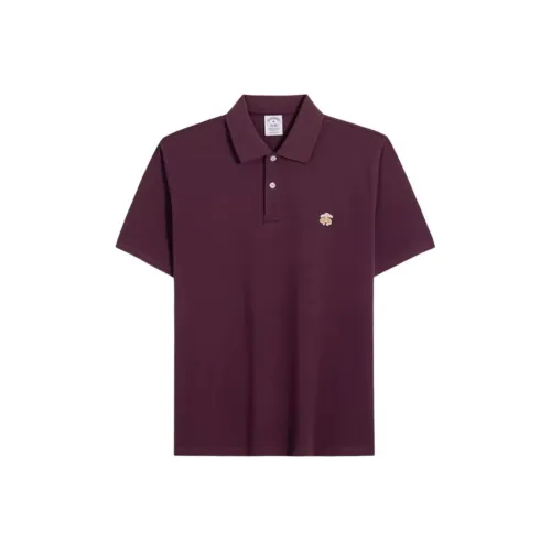 BROOKS BROTHERS Мужское Поло Бордового цвета
